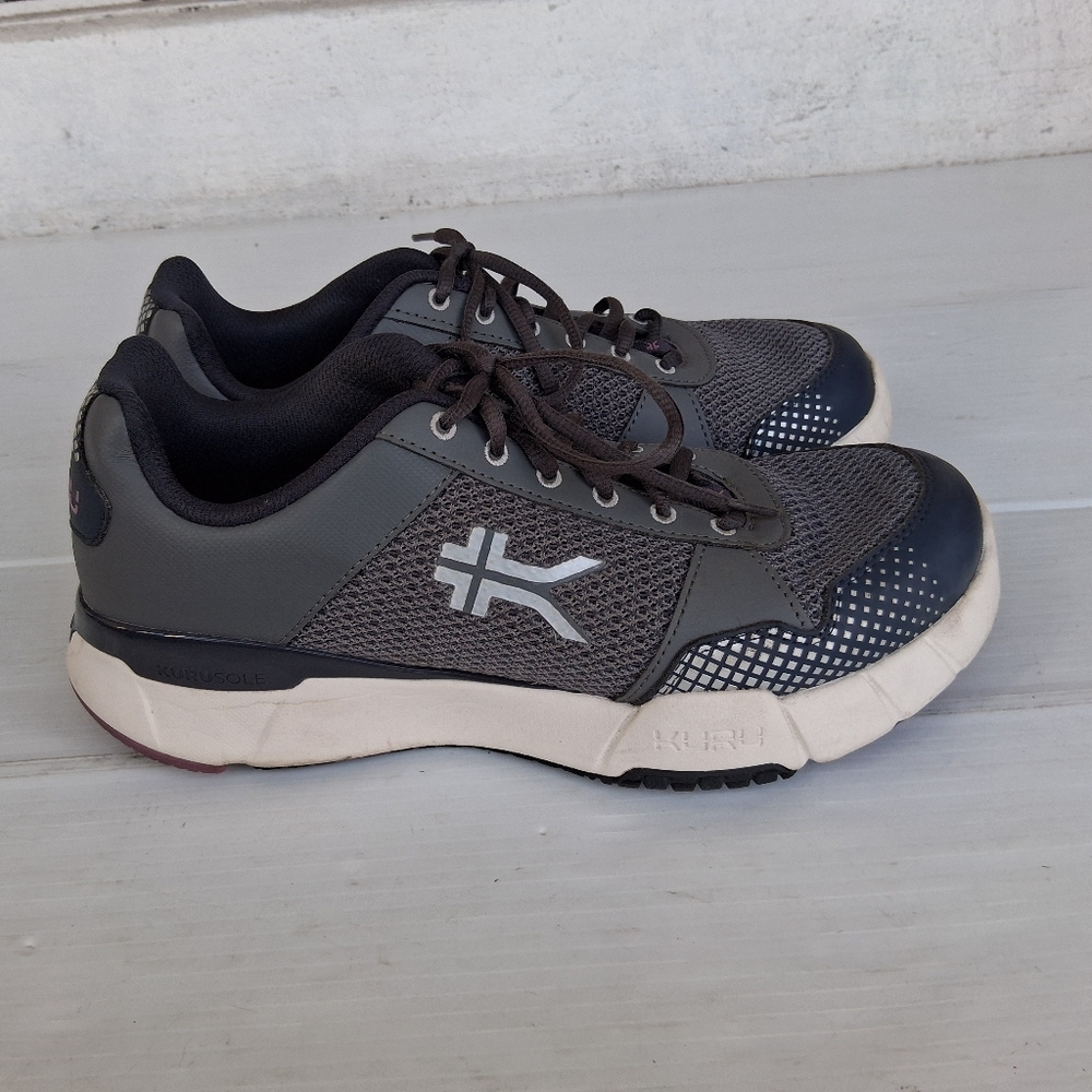 KURU Gray and Black Athletic Shoes